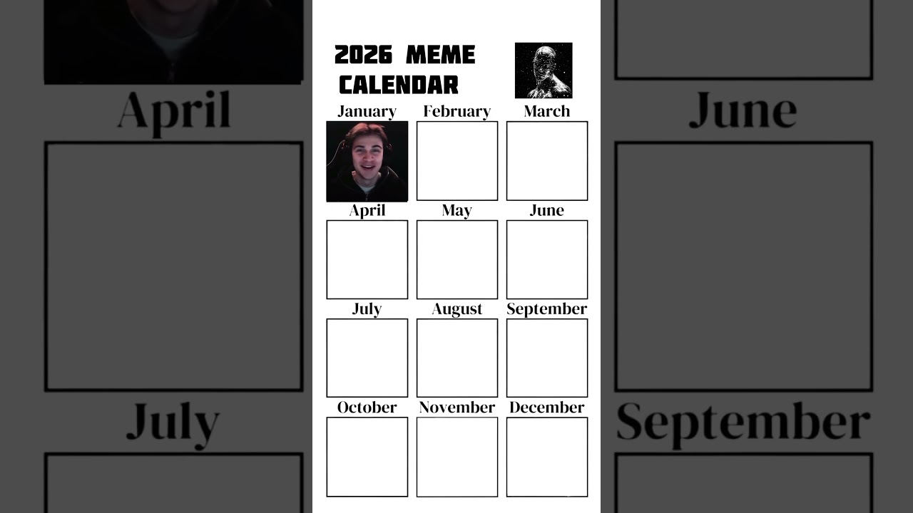 Brand new 2026 Meme Calendar 