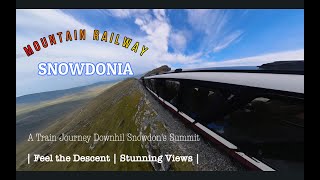 [4K] Snowdon Mountain Railway - 5 minutes Train 🚂 Journey DownHill | Wales ⛰️🔆 🥰 🙏🏽 SUBSCRIBE🔥