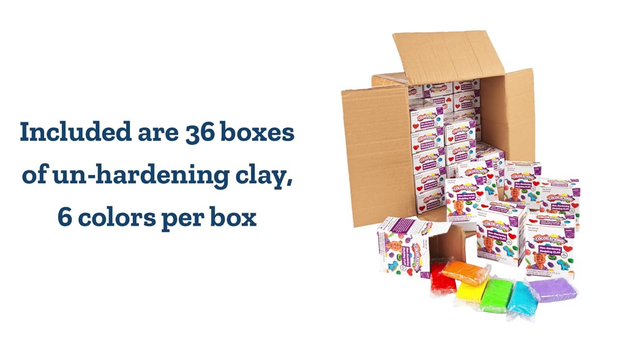 Colorations® Classroom Value Bulk Non-Hardening Clay - Set of 36