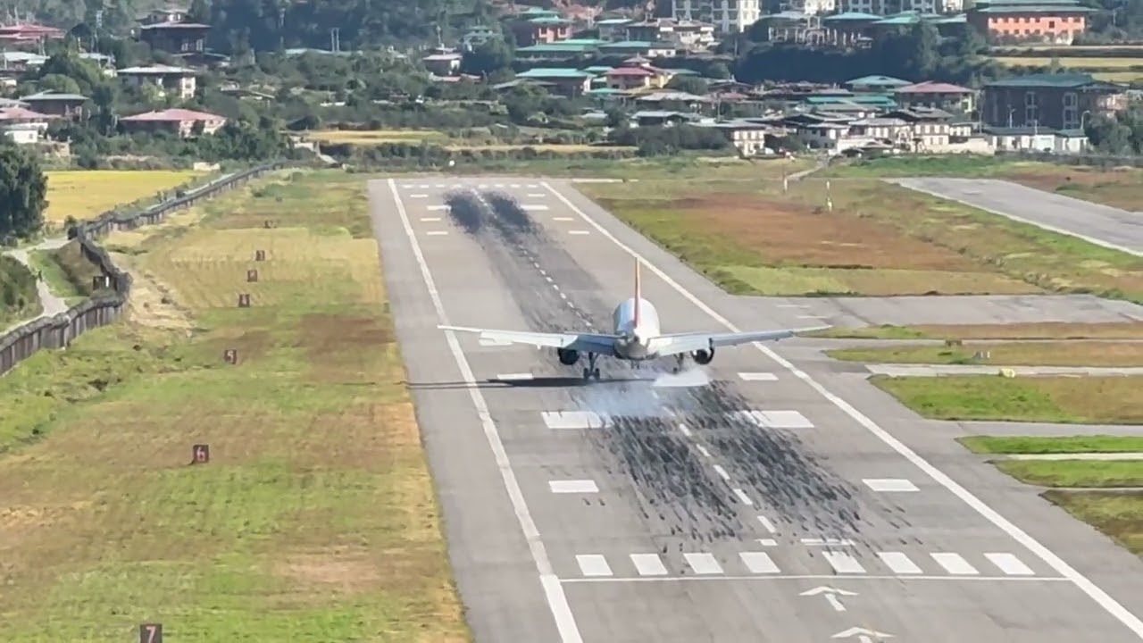 Drukair Landing at World’s Most Challenging Airport - Paro, Bhutan!!!