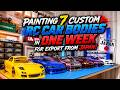Painting 7 Custom RC Car Bodies in ONE WEEK for Export from Japan!