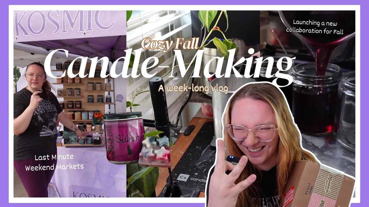 Cozy Fall Candle Making & Vending at Local Events as a Small Business ...