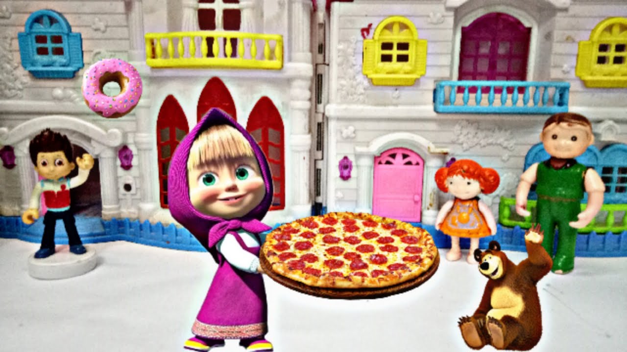 ليلى راحت عند ماشا و الدب l عملنا بيتزا عملاقة l شوفوا ليلى حصلها إيه l يوميات ليلى