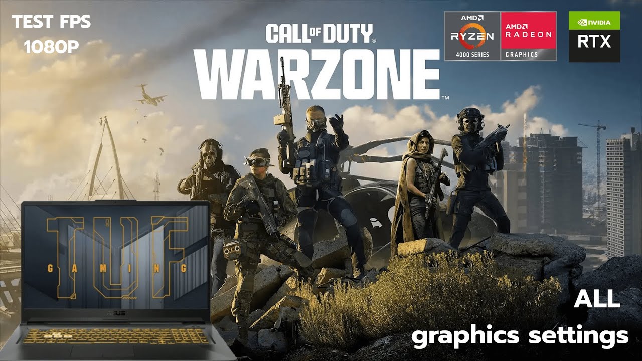 COD WZ test All Settings in 2026 | ASUS TUF GAMING A17 R74800H + RTX3050M
