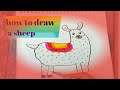 #easy and funny drawing sheep and flower#hand print drawing tricks#amala #viral #satisfying