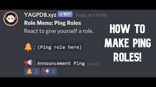How to MAKE PING ROLES on discord EASY (2020)