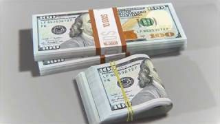 Bundle of dollar bill ► Element 3d model (footage)