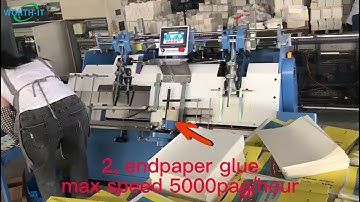 book block binding endpaper insert and gluing machine