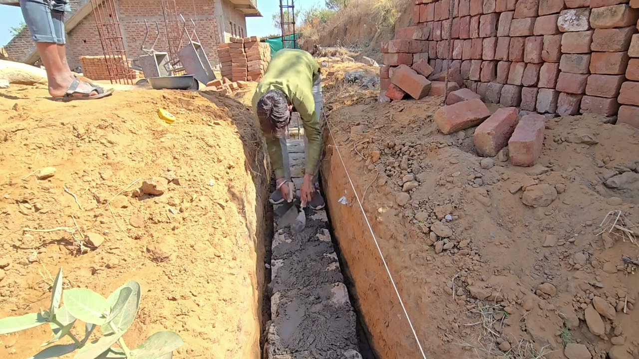 પાયાની અંદર ચણતર કામ ચાલુ છે તો જુઓ આ. વીડિયો ને પૂરો #balogin #viral #video 🏠🏠