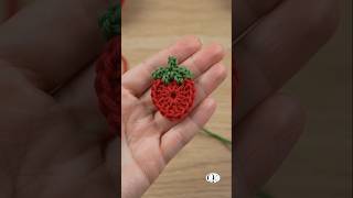 Sweet Crochet Strawberry 🍓 #crochetstrawberry #crochet #shorts #viral #trending #genzknots