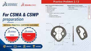 SOLIDWORKS CSWA Practice Problem 2.12 | Official Exam Preparation