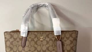 Coach Zip Top Tote In Signature Canvas Review