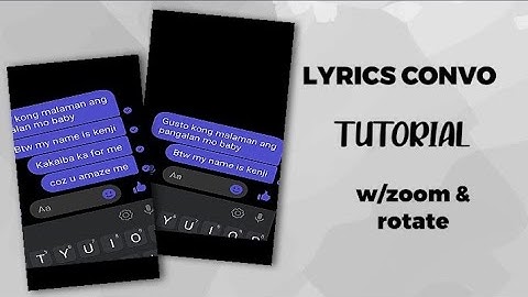 Lyrics convo tutorial w/zoom and rotate | Alight motion
