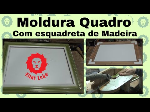 Moldura para Quadro com Esquadreta de Madeira - Elias Leão
