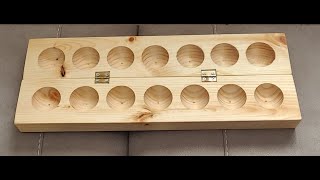 Mancala board | Round nose core box | DIY | Using Router | Alagulimane| ಅಳಗುಳಿಮಣೆ | Home made | Pine