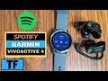 GARMIN VIVOACTIVE 4 SPOTIFY MUSIC - Complete App Setup, Controls, How To Download Playlists Podcasts