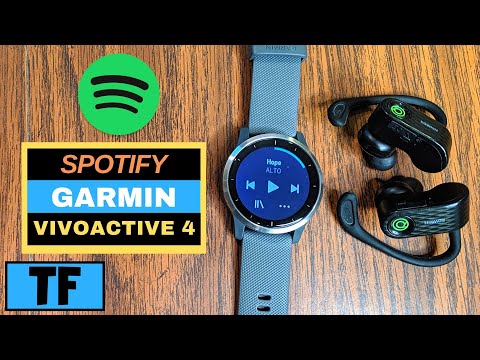 GARMIN VIVOACTIVE 4 SPOTIFY MUSIC - Complete App Setup, Controls, How To Download Playlists Podcasts