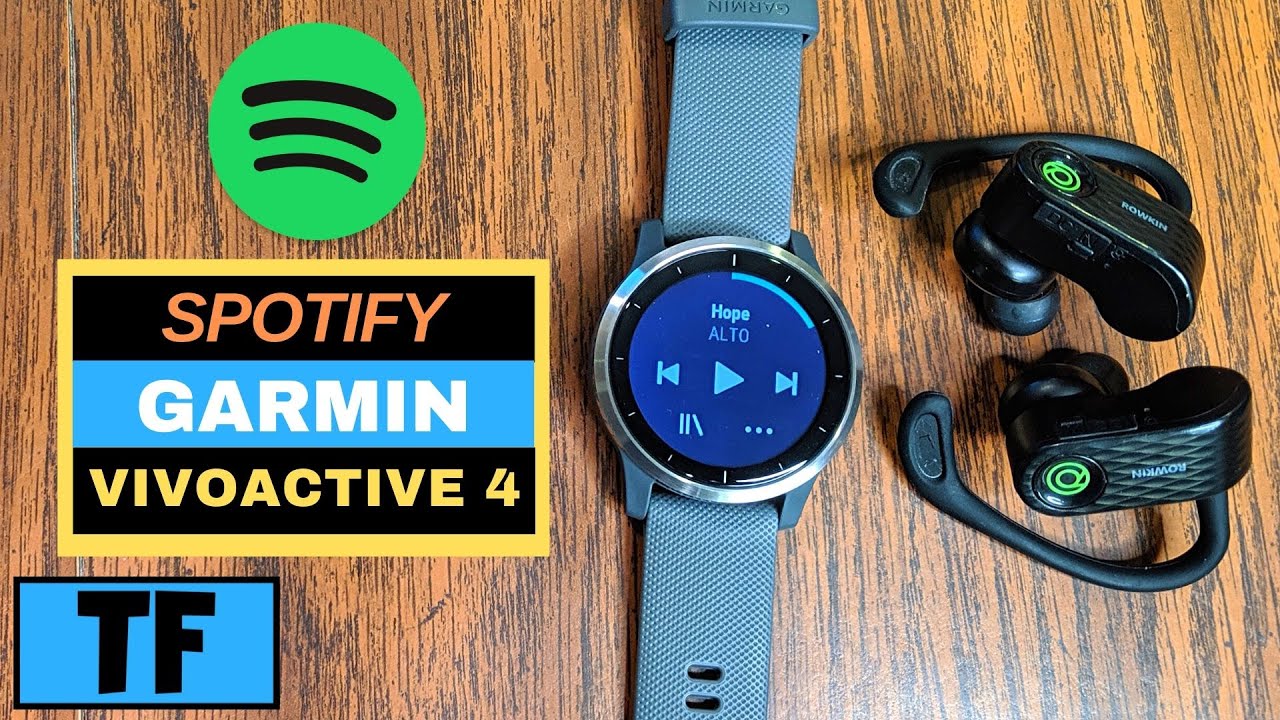 GARMIN VIVOACTIVE 4 SPOTIFY MUSIC - Complete App Setup, Controls, To Download Playlists Podcasts - YouTube