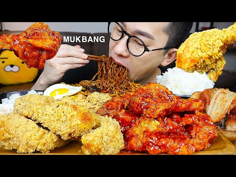 <strong>네네</strong> 쇼킹핫반반치킨과 앵그리짜파구리~매운맛과 매운맛 치밥 먹방은 못참지! Spicy Fried Chicken MUKBANG