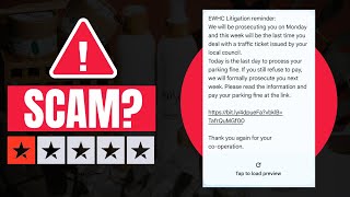 EWHC Parking Fine Text SCAM! Be Aware!