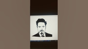 Drawing Robert Downey Jr using python.                                    #avengers #ironman
