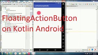 Floatingactionon On Kotlin In Android Studio 3. 0