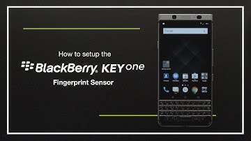 How to setup the BlackBerry KEYone fingerprint sensor