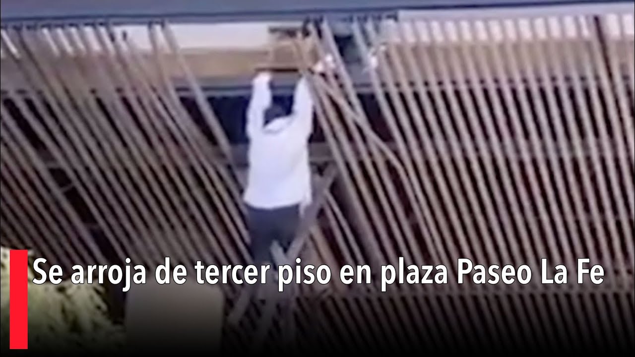 Hombre intenta escapar y termina cayendo de tercer piso en plaza ...