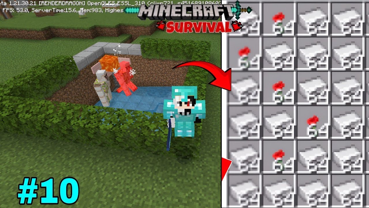 I Build The Best Iron Farm In Minecraft PE 1.21 Survival Series Part-10 ...