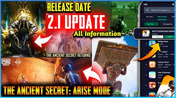 2.1 UPDATE DATE || BGMI 2.1 UPDATE RELEASE DATE? || BGMI MAIN 2.1 UPDATE KAB AAYEGA ? || PUBG MOBILE