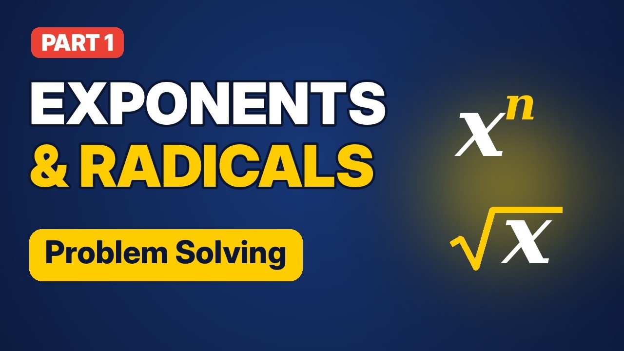 Youtube Problem Solving SAT Math: Exponents and Radicals Problem Solving (Part 1) - YouTube