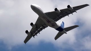 Stunning A380 Display Demo Over Farnborough Airshow 2016
