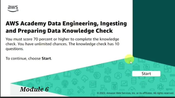 Module 6 Knowledge Check || AWS Data Engineering || Ingesting and Preparing Data || AWS Academy