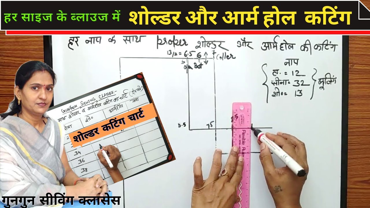 आर्महोल और शोल्डर में कभी गलती नहीं होगी | shoulder cutting tips | perfect armhole measurement chart