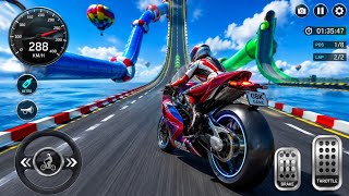 Extreme Motocross Dirt Bike Race - USA Superhero Impossible GT Stunts Racing 3D - Android GamePlay