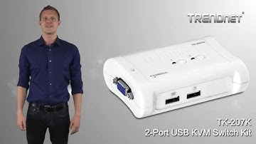 TRENDnet 2-Port USB KVM Switch Kit TK-207K