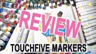 Touch Five Markers Review【 Unboxing | Swatches | Drawing 】