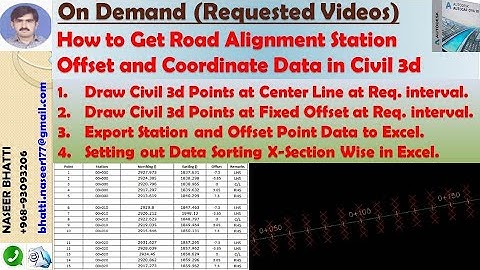 How to Get Road Alignment Station Offset and Coordinate Data in Civil 3d