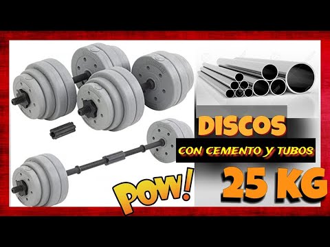 Pesas,Mancuernas y discos de concreto‎