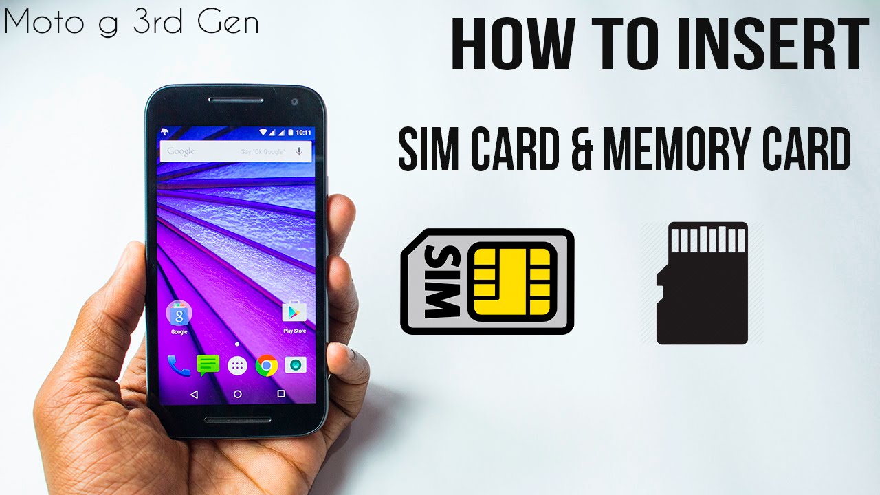 ozon knoop Gezamenlijke selectie Moto G 3rd Gen - How to insert Sim Card & Memory Card! 3G/4G? - YouTube