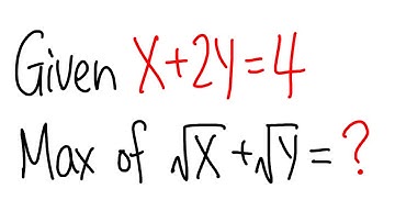Calculus 1: Given x+2y=4, find the max of sqrt(x)+sqrt(y)