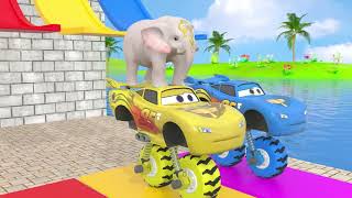 Fun Race 3D: Animals on the Giant Water Slide screenshot 4