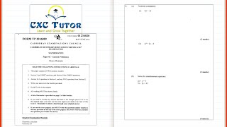 CXC Tutor Exam Solutions - May 2016 Math Paper 2 Q 2a