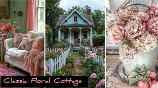 💐New💐CLASSIC FLORAL ANTIQUE Cottage decorating ideas and design with a touch of Shabby Chic Style