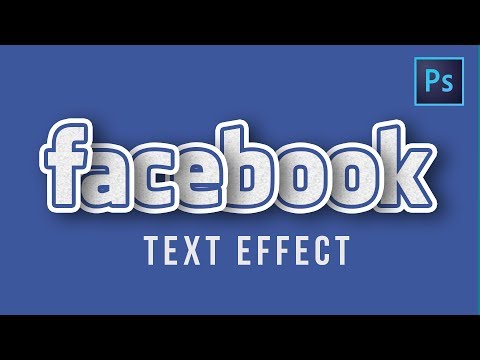 [ Photoshop Tutorials ] Design FACEBOOK Text Effects in Photoshop