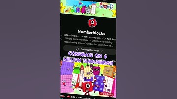 @Numberblocks Congrats on 6 million subscribers!! Sorry for the lags