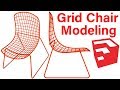 Grid Chair Modeling In SketchUp