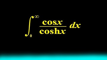 Integral cos(x)/cosh(x) from 0 to infinity
