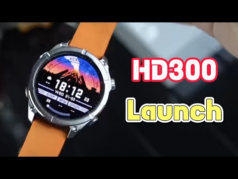HD300 Outdoor Sports Smartwatch Launch-3ATM LED flashlight 1.43' AMOLED Display 400mAh battery