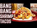 HOW TO MAKE THE BEST BANG BANG SHRIMP TACOS ON THE GRIDDLE! FIRECRACKER SHRIMP ON FLAT TOP GRIDDLE